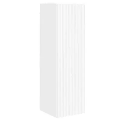 vidaXL TV stenska omara Bela 30 x 31 x 100 cm Konstruiran les