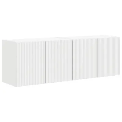 vidaXL TV stenska omara 2 pcs Bela 59,5 x 31 x 40 cm Konstruiran les