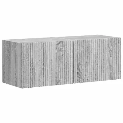 vidaXL TV stenska omara 2 pcs Siva Sonoma 60 x 31 x 29.5 cm