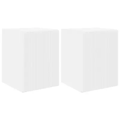 vidaXL TV stenska omara 2 pcs Bela 30 x 31 x 40 cm Konstruiran les