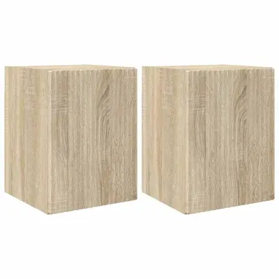 vidaXL TV stenska omara 2 pcs Sonoma 30 x 31 x 40 cm Konstruiran les