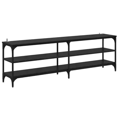 vidaXL TV omarica Črna Orehovina 160 x 30 x 50 cm