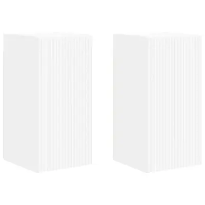 vidaXL TV stenska omara 2 pcs Bela 30 x 31 x 60 cm Konstruiran les