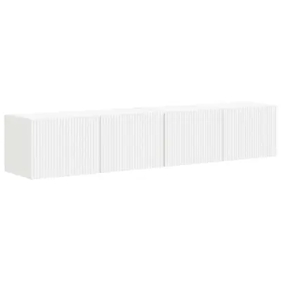 vidaXL TV stenska omara 2 pcs Bela 60 x 31 x 29.5 cm Konstruiran les