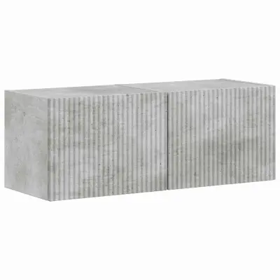 vidaXL TV stenska omara 2 pcs Beton 60 x 31 x 29.5 cm Konstruiran les