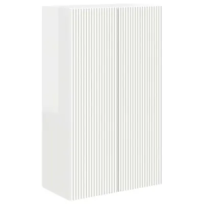 vidaXL TV stenska omara Visok sijaj bela 59,5 x 31 x 100 cm