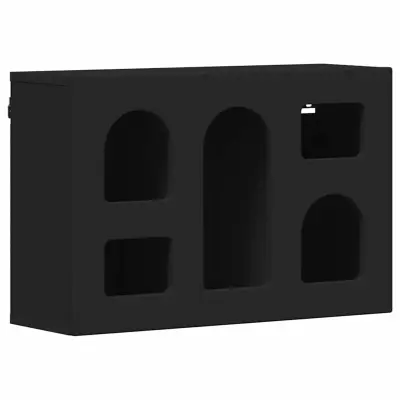 vidaXL Viseča omarica s polico Črna 60 x 20 x 40 cm Konstruiran les