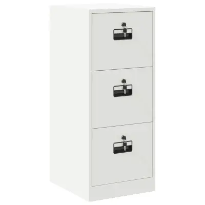 vidaXL Kabinet za datoteke s predalom s polico Bela 44 x 50 x 106.5 cm