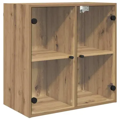 vidaXL Omarica na steni Umetni hrast 68 x 37 x 68,5 cm Konstruiran les