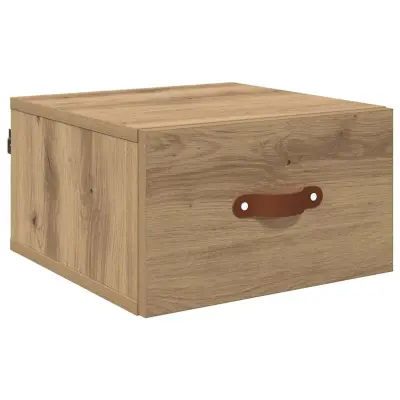 vidaXL Stenska nočna omarica Umetni hrast 35 x 35 x 20 cm
