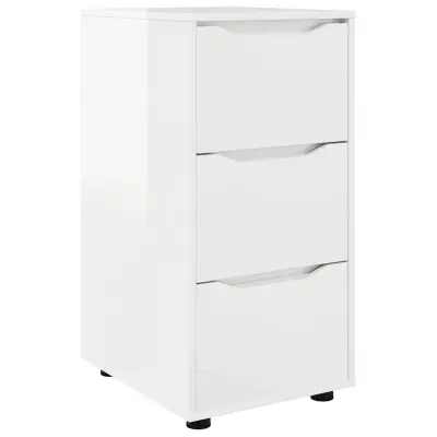 vidaXL Omarica za shranjevanje Visok sijaj bela 40 x 48 x 81 cm