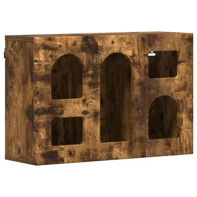 vidaXL Viseča omarica Dimljeni oreh 60 x 20 x 40 cm Konstruiran les