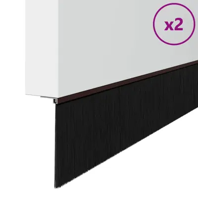 vidaXL Skrbniki za vrata z vijaki 2 pcs Rjava 100 cm