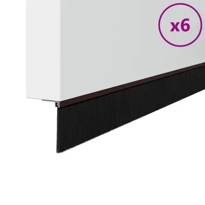 vidaXL Skrbniki za vrata z vijaki 6 pcs Rjava 100 cm