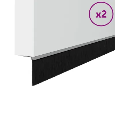 vidaXL Samolepljiva tesnila za vrata 2 pcs srebrna 100 cm