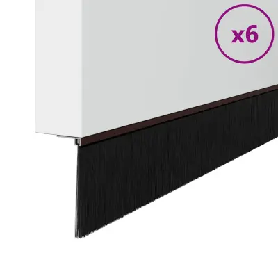 vidaXL Samolepljiva tesnila za vrata 6 pcs Rjava 100 cm