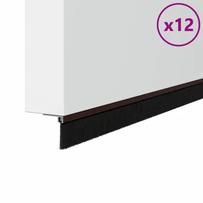 vidaXL Samolepljiva tesnila za vrata 12 pcs Rjava 100 cm