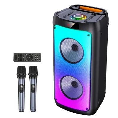 Karaoke naprava, Dvojni mikrofon, Prenosni Bluetooth zvočnik -T10-T