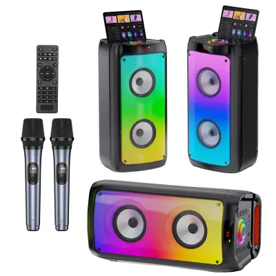 Bluetooth zvočnik, karaoke naprava, dvojni mikrofon, prenosna zasnova