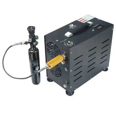 Potapljaški kompresor, zasnova z dvema cilindroma, zmožnost visokega tlaka -Samodejno izklop -220V