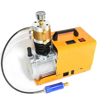 Visokotlačna zračna črpalka, 300Bar tlak napihovanja, 100L/min prostornina napihovanja, 1.8KW moč -Oranžna