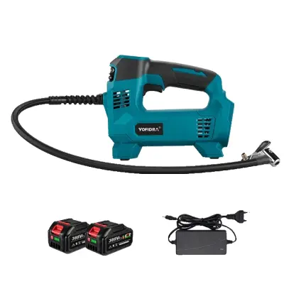 Prenosna električna zračna črpalka, brezžična uporaba, LED zaslon -2 Baterija EU Vtič