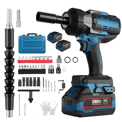 Električni udarni ključ, 1500N.m navora, 3000mAh baterija, brezžična zasnova -220V EU Vtič