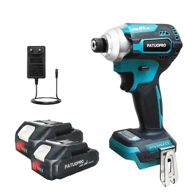 Brezžični izvijač, brezkrtačni motor, visok navor -2PCS 2.0Ah Baterija -EU