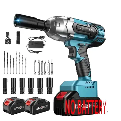 Udarna ključ, 1000N.m navor, brezkrtačni motor -650nm z 2X4.0Ah