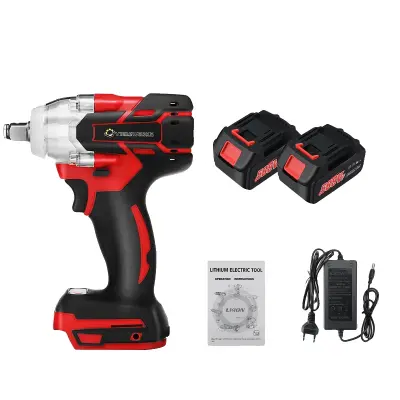 Udarna ključa, brezkrtačni motor, brezžični -2 Baterija -EU
