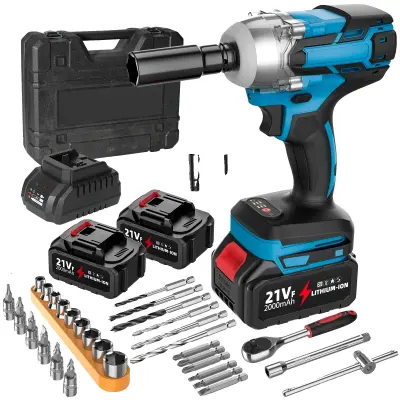 Brezžični udarni vijačnik, 380 Nm največji navor, lahka zasnova -2 bateriji