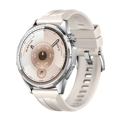 Združljiv geometrijski silikonski pašček za uro Huawei GT6 (srebrna zaponka) - 22 mm Starlight