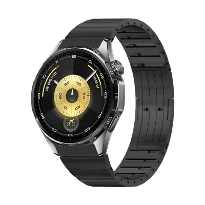 Titanium & Stainless Steel Watch Band Compatible with Huawei GT6 46mm Black