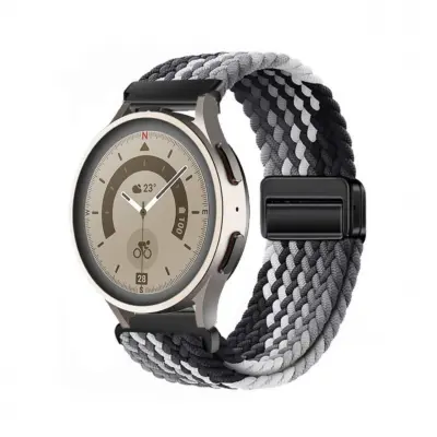 Združljiv s Samsung Watch 7/6, pleten najlonski pašček z magnetno zaponko  18 mm