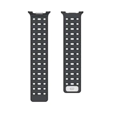 Združljiv z Samsung Galaxy Watch 46/44/40mm Zračen magnetni silikonski pašček DarkGrey