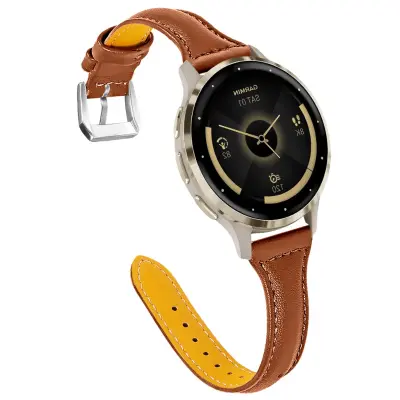 Tanka usnjena pašček v obliki črke T, združljiva z Garmin Venu 3S/Huawei GT4/5/6 41MM/42MM Brown
