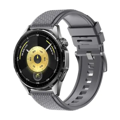 Združljiv s Huawei WATCH Ultimate2 - 22mm nadomestni fluororubber pašček Grey