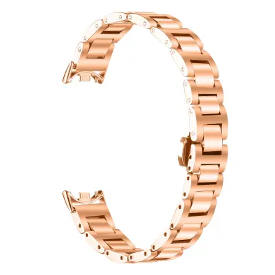 Eleganten pašček iz nerjavečega jekla, združljiv z Xiaomi Band 8/9/10 - Blue Balloon PinkGold