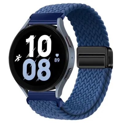 Združljiv z Samsung Watch 7/6 najlonski pleten pašček z magnetno zaponko  22 mm