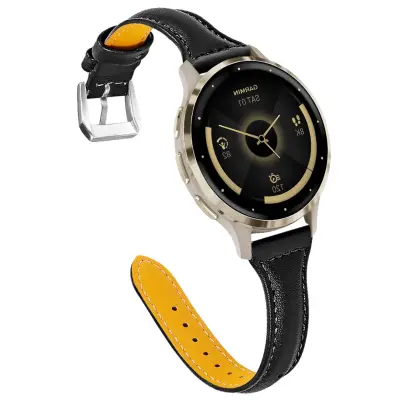 Tanka usnjena pašček v obliki črke T, združljiva z Garmin Venu 3S/Huawei GT4/5/6 41MM/42MM Black