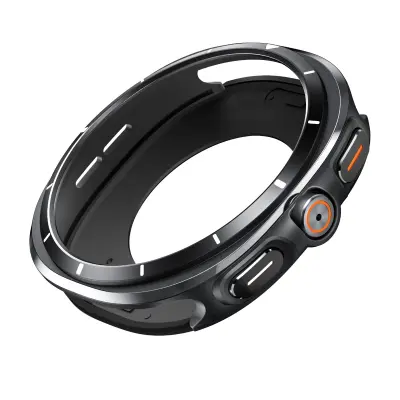 Zlitina cinka Zaščitno ohišje Združljivo s Samsung Galaxy Watch 8 (40 mm) Black&White