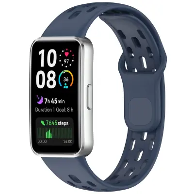 Združljiv silikonski nadomestni pašček za Huawei Band 8/9/10 - Zračen in vodoodporen Blue
