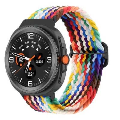 Združljiv pleten pašček za Samsung Watch8/Galaxy Watch8 Classic - Najlonski pašček MultiColor