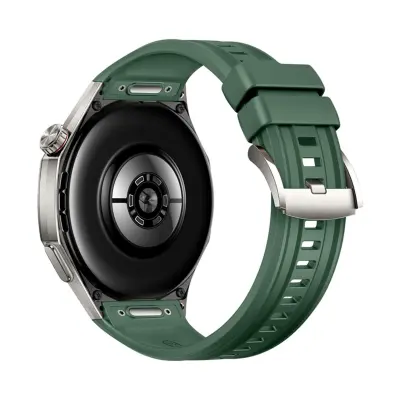 Združljiv s Huawei GT6 Pro 46 mm silikonski pašček za uro - stil gumba Green