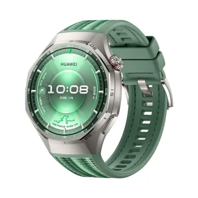 Združljiv s Huawei GT6 Pro 46 mm silikonski pašček za uro - Slog gumba Green