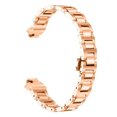 Eleganten pašček iz nerjavečega jekla, združljiv s Fitbit Inspire/Inspire 2/HR PinkGold