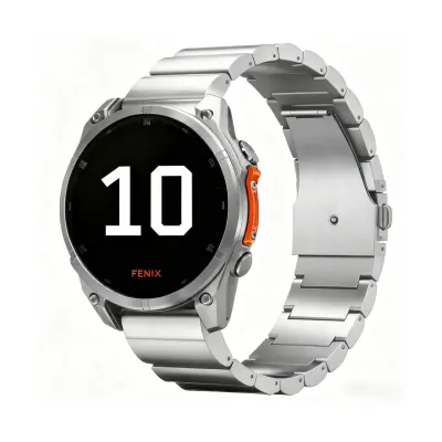 Združljiv s Garmin Fenix 8 26 mm titanov pašček s hitro sprostitvijo Silver