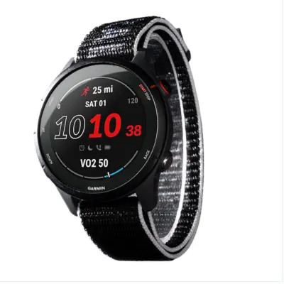 Združljiv črno-bel najlonski pašček za uro GARMIN 255/265/Venu3/965/Fenix 8/7  22 mm