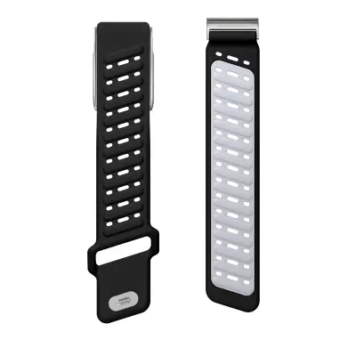 Združljiv z Whoop 5.0 & MG merilnikom srčnega utripa, zračen silikonski pašček Black