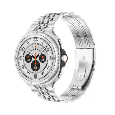 Združljiv kovinski pašček iz nerjavečega jekla za Samsung Galaxy Watch 8/8 Classic Silver